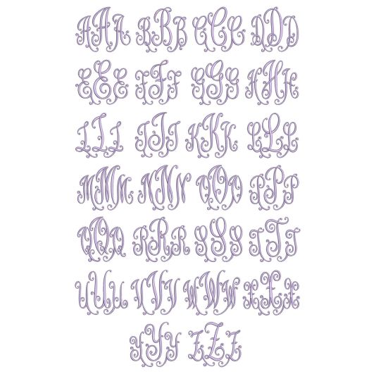 Dazzling Monogram Machine Embroidery Designs By JuJu