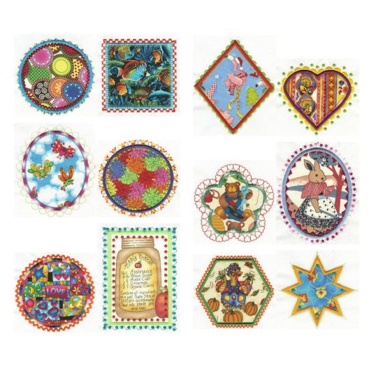 More Fun Applique Patches 5x7 hoop Machine Embroidery Designs by JuJu 