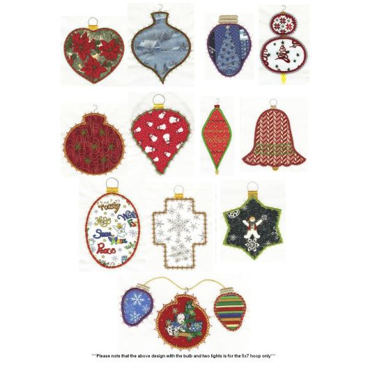 Trim the Tree Applique Machine Embroidery Designs by JuJu 