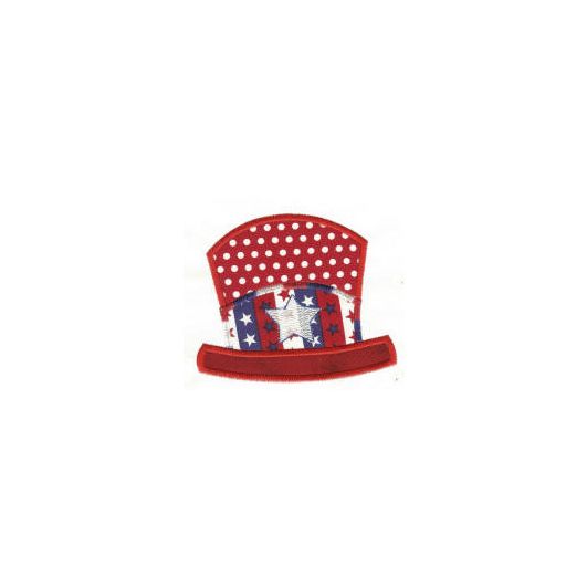Free Patriotic Hat Applique Machine Embroidery Design