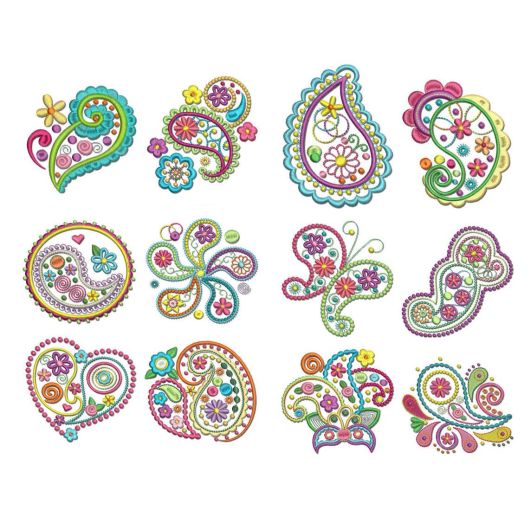 Crazy for Paisley Machine Embroidery Designs by JuJu