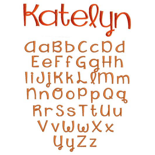 Falling Slowly Font Machine Embroidery Designs by JuJu
