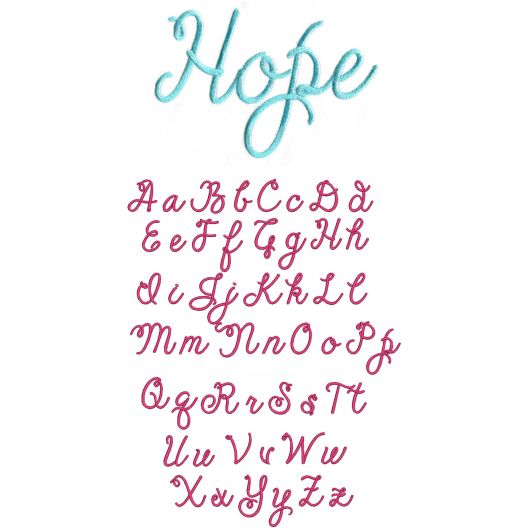 Cheerful Script Font Machine Embroidery Designs by JuJu