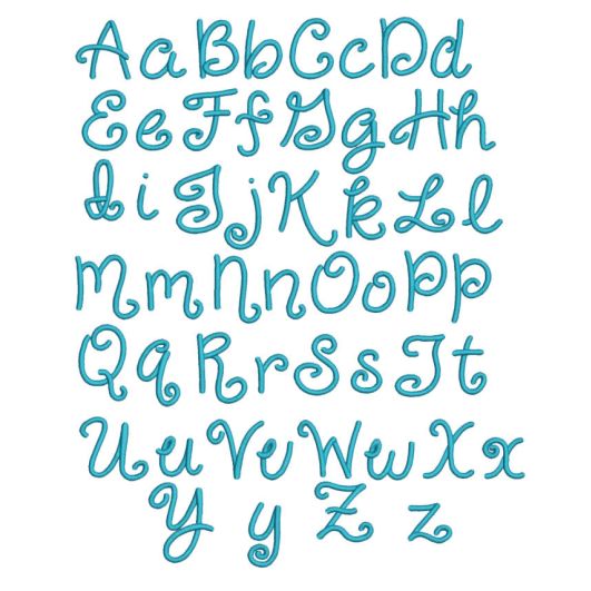 Giggles Script Font Machine Embroidery Designs by JuJu