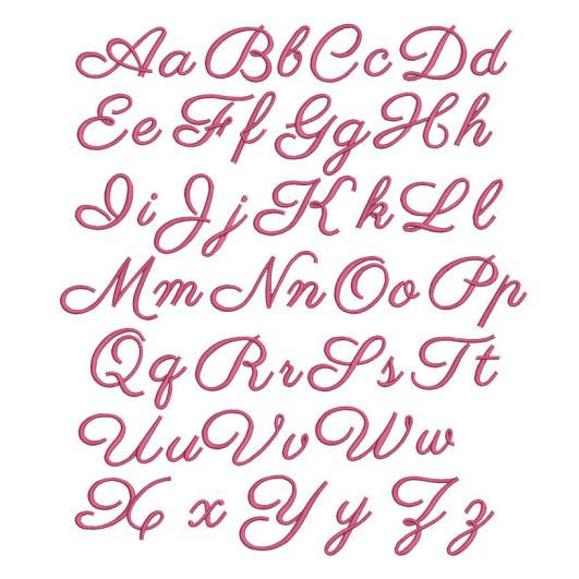 Victoria Script Font Machine Embroidery Designs by JuJu