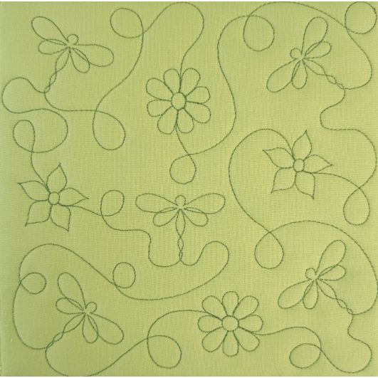Dragonflies Flowers Quilting Backdrops Design | Machine Embroidery Designs by JuJu
