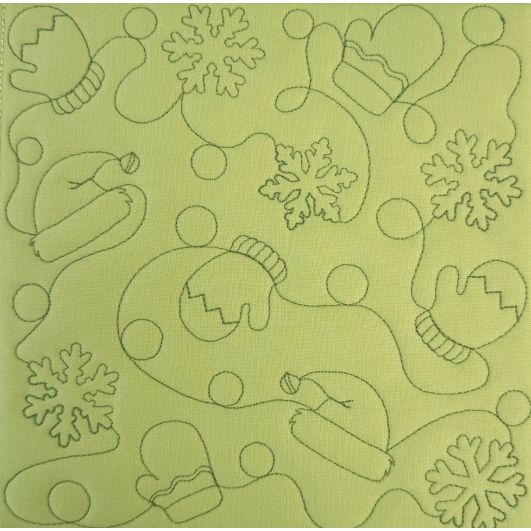 Santa Hats Mittens Snowflakes Quilting Backdrops Design | Machine Embroidery Designs by JuJu