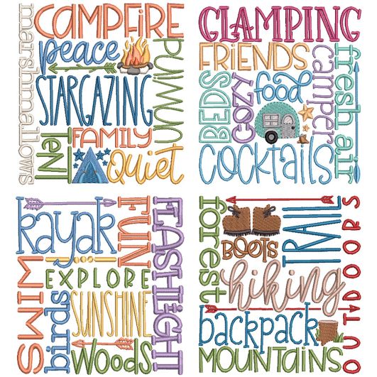 Adventure Subway Art | Machine Embroidery Designs by JuJu