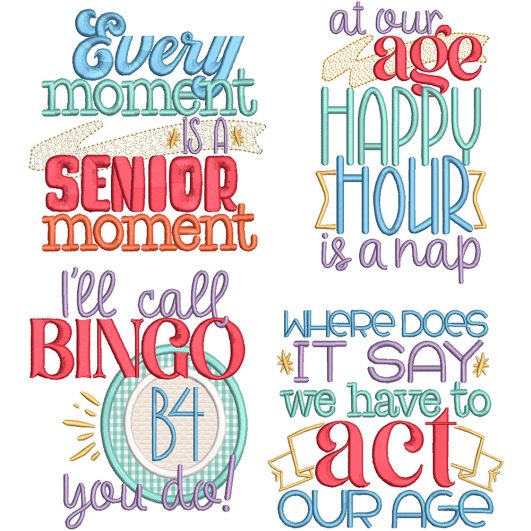 Aged To Perfection 1 | Machine Embroidery Designs by JuJu