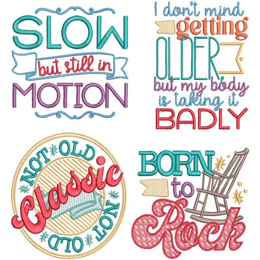 Aged To Perfection 2 | Machine Embroidery Designs by JuJu