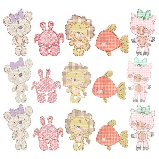 All The Critters 1 Machine Embroidery Designs by JuJu
