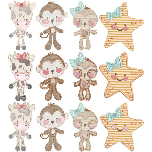 All The Critters 5 Machine Embroidery Designs by JuJu