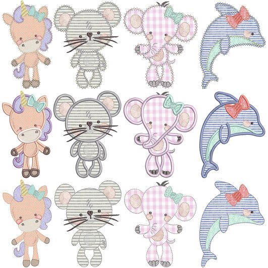 All The Critters 6 Machine Embroidery Designs by JuJu