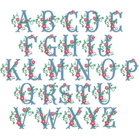 Anastasia Monogram | Machine Embroidery Designs by JuJu