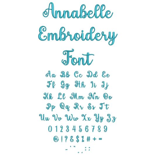 Annabelle Embroidery Font