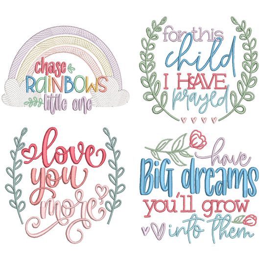 Baby Blessings 10 | Machine Embroidery Designs by JuJu
