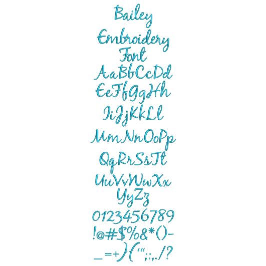 Bailey Embroidery Font | Machine Embroidery Designs by JuJu