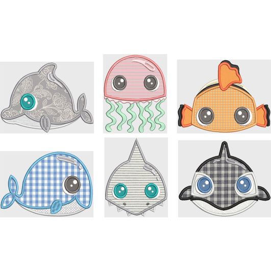 Beach Peekers 2 Digital Embroidery Designs by JuJu
