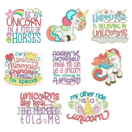 Be A Unicorn Machine Embroidery Designs By JuJu
