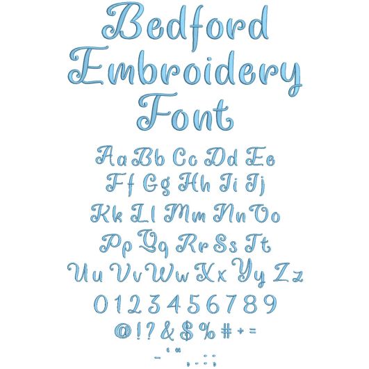 Bedford Embroidery Font | Machine Embroidery Designs by JuJu