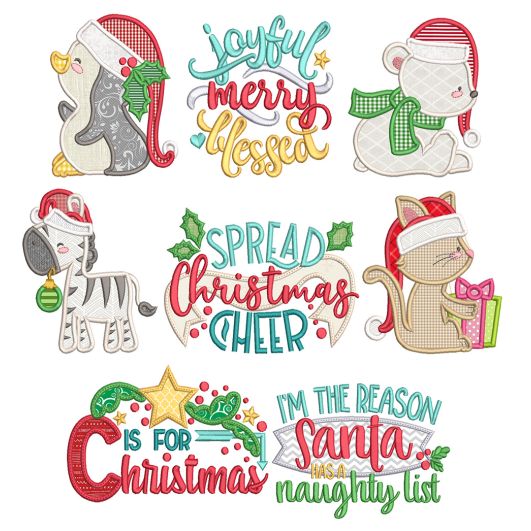 Be Jolly 2 Machine Embroidery Designs By JuJu
