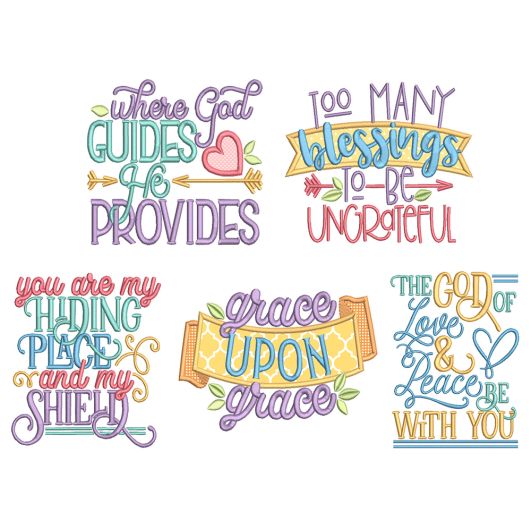 Bible Blessings 2 Machine Embroidery Designs by JuJu