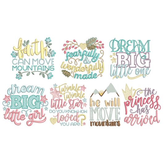 Baby Blessings 3 Machine Embroidery Designs by JuJu

