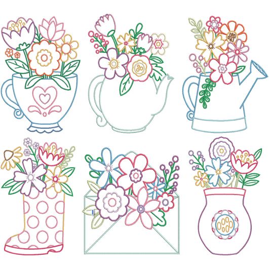Blossoming Spring | Machine Embroidery Designs by JuJu
