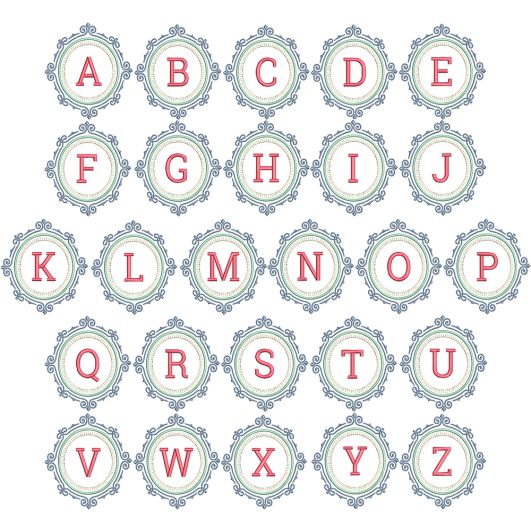 Brigitte Monogram | Machine Embroidery Designs by JuJu