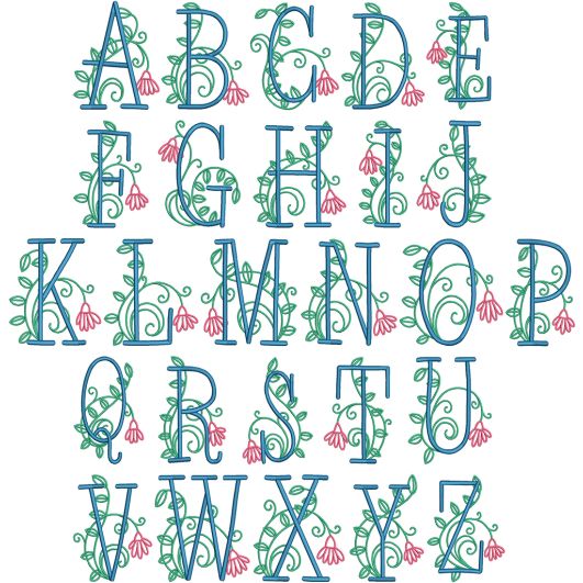 Campbell Alphabet | Machine Embroidery Designs by JuJu