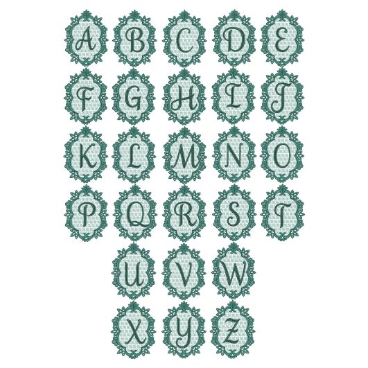 Cassandra Monogram Embroidery Font | Machine Embroidery Designs by JuJu