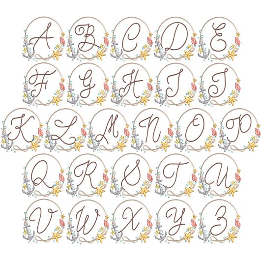 Catalina Monogram | Machine Embroidery Designs by JuJu