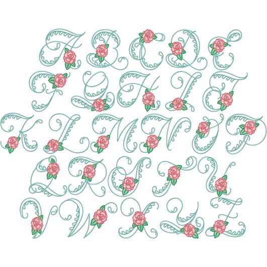 Catherine Sophia Alphabet | Machine Embroidery Designs by JuJu