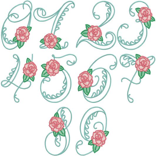 Catherine Sophia Numbers | Machine Embroidery Designs by JuJu