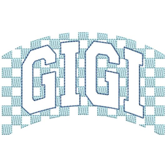 Checkered Gigi | Machine Embroidery Designs by JuJu
