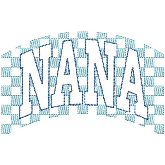 Checkered Nana | Machine Embroidery Designs by JuJu