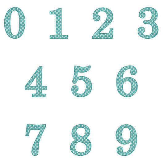 Checkers Numbers | Machine Embroidery Designs by JuJu	                      
                            