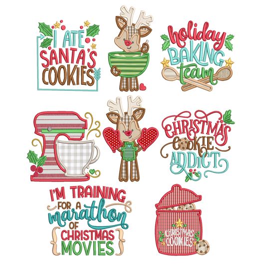 Christmas Baking Machine Embroidery Designs By JuJu
