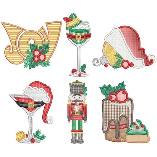 Christmas Celebration Applique | Machine Embroidery Designs by JuJu