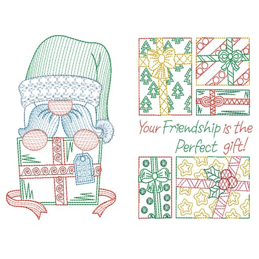 Christmas Greeting Cards Set 3 Digital Machine Embroidery Designs by JuJu