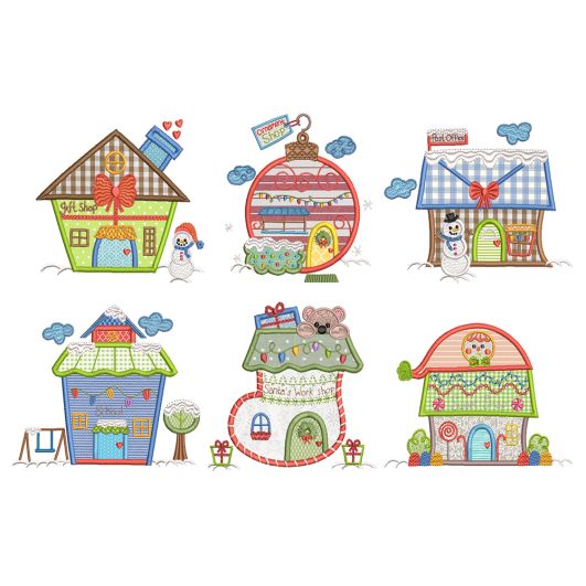 Christmas Village 2 Machine Embroidery Designs By JuJu