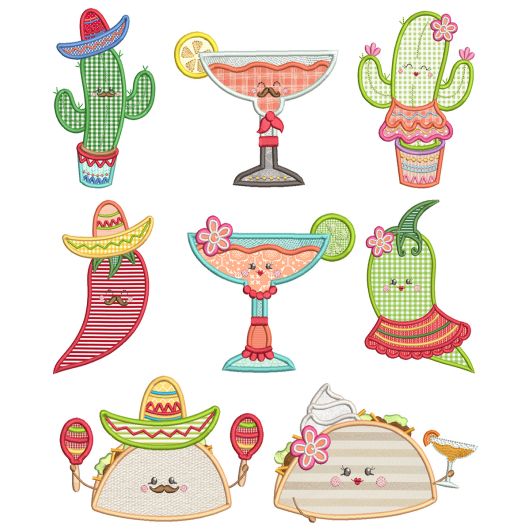 Cinco de Mayo Machine Embroidery Designs by JuJu