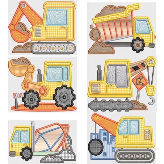 Construction Zone Machine Embroidery Designs by JuJu