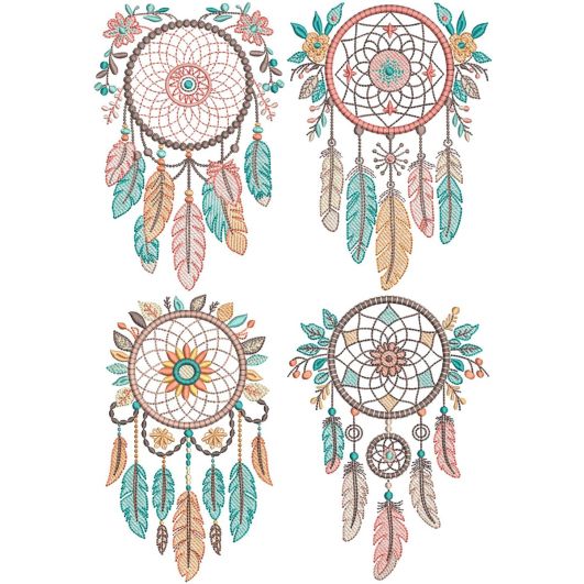Dreamcatchers 1 | Machine Embroidery Designs by JuJu