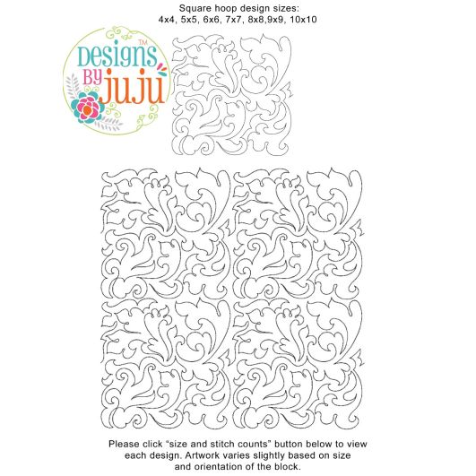 Baroque End-to-End Quilting | Machine Embroidery Designs by JuJu