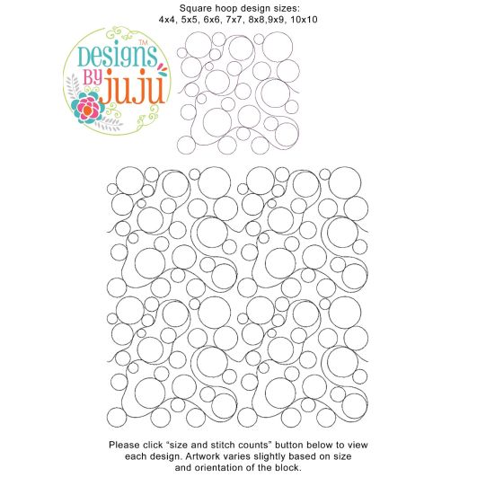 Bubbles 2 End-to-End Quilting | Machine Embroidery Designs by JuJu