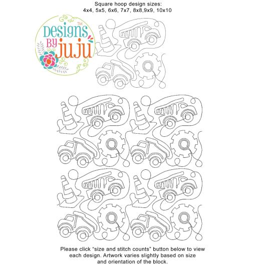 Construction End-to-End Quilting | Machine Embroidery Designs by JuJu