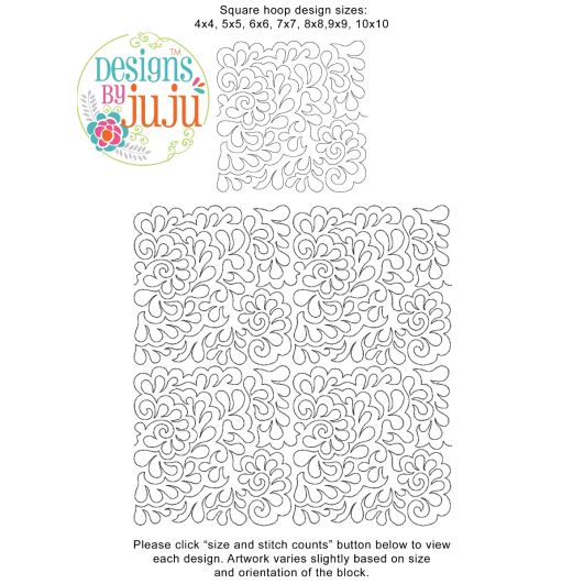 Damask End-to-End Quilting | Machine Embroidery Designs by JuJu