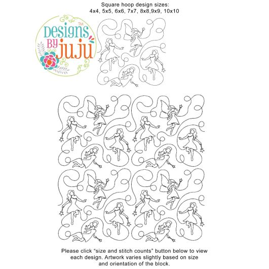 Fairies End-to-End Quilting | Machine Embroidery Designs by JuJu
