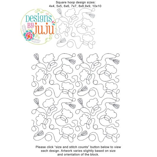 Kitchen 1 End-to-End Quilting | Machine Embroidery Designs by JuJu